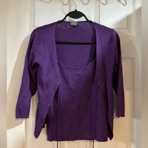 Top + cardigan purple set - Picture 1 of 4